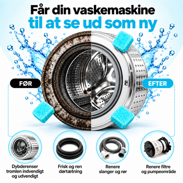 Dybderensningstabletter til vaskemaskine – 12 stk